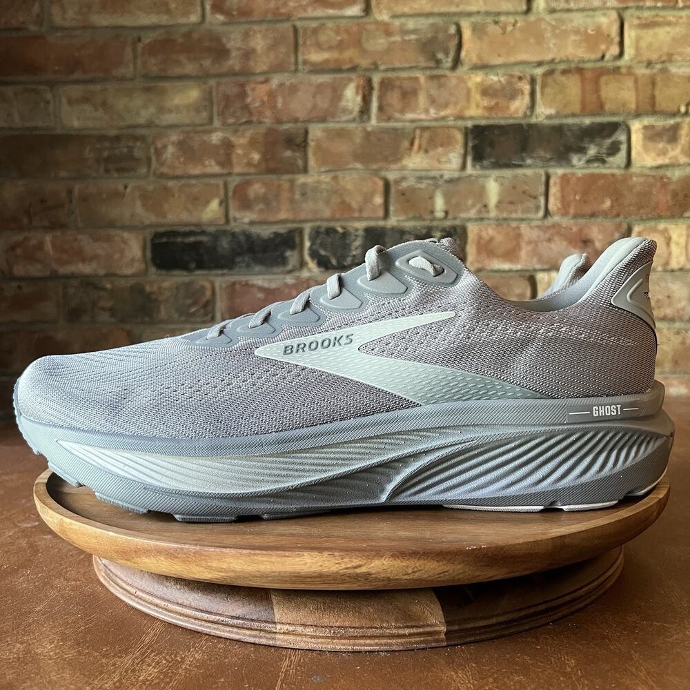 Brooks Ghost 17 Grey Neutral Cushion Running Sneakers Shoes Men’s Size 14 2E